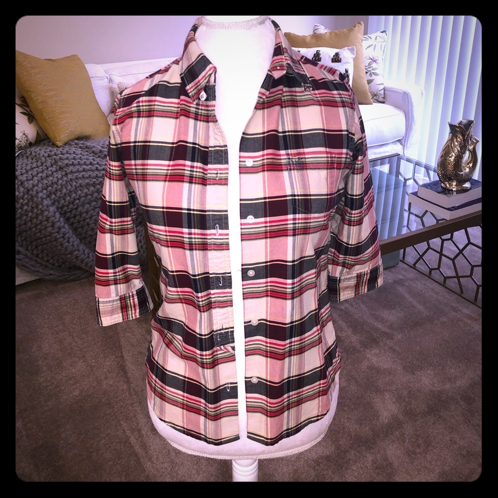 AG Adriano Goldschmied slim fit plaid cotton